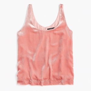 NWT J.Crew Pink Velvet Tank Top